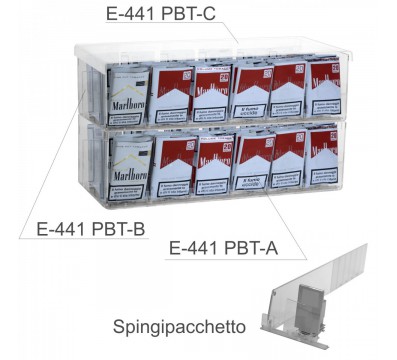 E-441 - Espositore in plexiglass trasparente da banco porta trinciato - L 50 x P 20 cm.