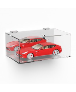 E-1062 TEC-X - Personalizzabile - Teca espositiva in plexiglass da parete con sportello e cerniere superiori e chiusura con s...