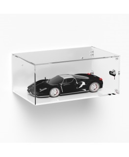 E-1064 TEC-X - Personalizzabile - Teca espositiva in plexiglass da parete con sportello e cerniere laterali e chiusura con se...