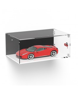 E-1065 TEC-X - Personalizzabile - Teca espositiva in plexiglass da parete con sportello e cerniere laterali e chiusura con se...