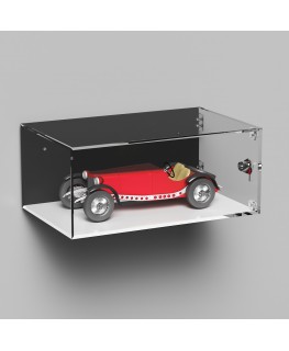 E-1065 TEC-X - Personalizzabile - Teca espositiva in plexiglass da parete con sportello e cerniere laterali e chiusura con se...