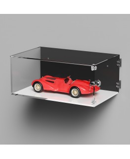 E-1065 TEC-X - Personalizzabile - Teca espositiva in plexiglass da parete con sportello e cerniere laterali e chiusura con se...