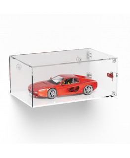 E-1067 TEC-X - Personalizzabile - Teca espositiva in plexiglass da parete con sportello e cerniere laterali e chiusura con se...