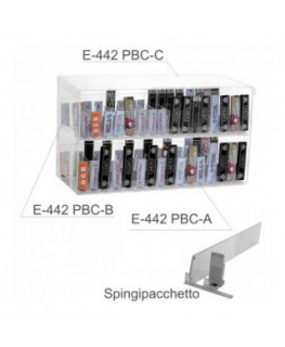 E-442 - Espositore in plexiglass trasparente da banco porta cartine - L 50 x P 30 cm.