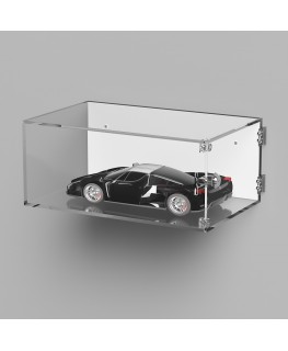 E-1075 TEC-X - Personalizzabile - Teca espositiva in plexiglass da parete con sportello e cerniere laterali e chiusura con se...