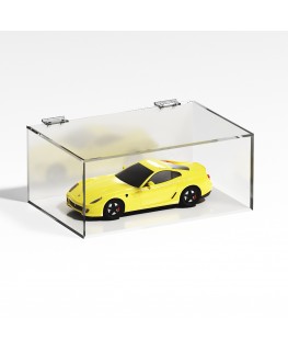 E-1079 TEC-X - Personalizzabile - Teca espositiva in plexiglass trasparente da banco 5 lati chiusi con sportello superiore co...