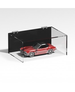 E-1080 TEC-X - Personalizzabile - Teca espositiva in plexiglass trasparente da banco 5 lati chiusi con sportello superiore co...