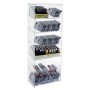 Transparent Plexiglass Lighter/Tobacco Holder Display Stand with Inclined Shelf
