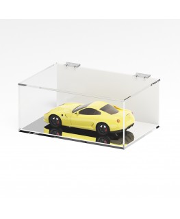 E-1087 TEC-X - Personalizzabile - Teca espositiva in plexiglass trasparente da banco 5 lati chiusi con sportello superiore co...