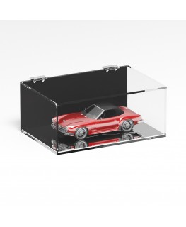 E-1088 TEC-X - Personalizzabile - Teca espositiva in plexiglass trasparente da banco 5 lati chiusi con sportello superiore co...