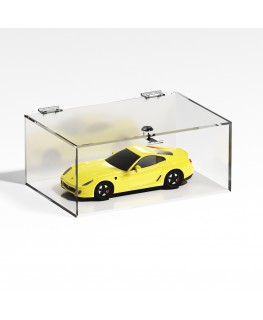 E-1094 TEC-X - Personalizzabile - Teca espositiva in plexiglass trasparente da banco 5 lati chiusi con sportello superiore co...