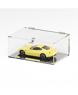 E-1104 TEC-X - Personalizzabile - Teca espositiva in plexiglass trasparente da banco 5 lati chiusi con sportello superiore co...