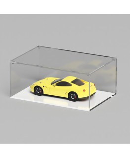 E-1234 TEC-X - Personalizzabile - Teca espositiva in plexiglass trasparente da banco con coperchio superiore appoggiato base ...
