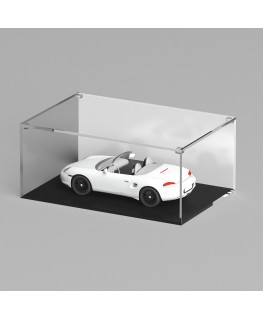 E-1235 TEC-X - Personalizzabile - Teca espositiva in plexiglass trasparente da banco con coperchio superiore appoggiato base ...