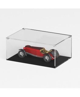 E-1238 TEC-X - Personalizzabile - Teca espositiva in plexiglass trasparente da banco con coperchio superiore appoggiato base ...