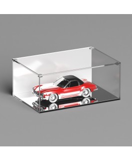E-1239 TEC-X - Personalizzabile - Teca espositiva in plexiglass trasparente da banco con base avvitata base a specchio | lato...