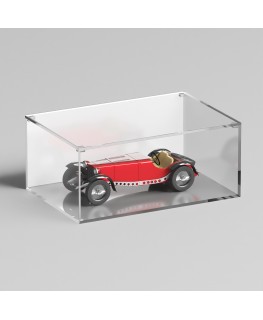 E-1242 TEC-X - Personalizzabile - Teca espositiva in plexiglass trasparente da banco con coperchio superiore appoggiato base ...