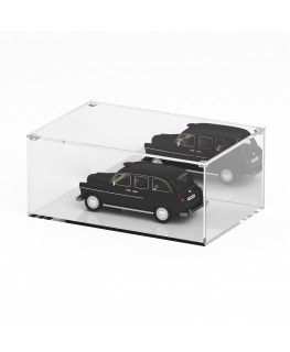 E-1244 TEC-X - Personalizzabile - Teca espositiva in plexiglass trasparente da banco con coperchio superiore appoggiato base ...
