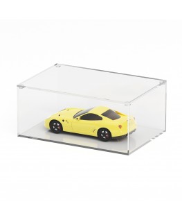 E-1245 TEC-X - Personalizzabile - Teca espositiva in plexiglass trasparente da banco con coperchio superiore appoggiato base ...