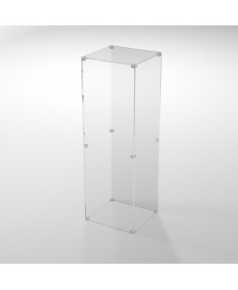 E-1224 TEC-X - Personalizzabile - Teca espositiva in plexiglass trasparente da banco smontabile spess. 5 mm