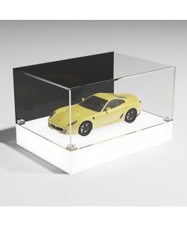 E-1115 TEC-X - Personalizzabile - Teca espositiva da banco con base opal illuminata a led e parte superiore in plexiglass tra...
