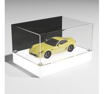E-1115 TEC-X - Personalizzabile - Teca espositiva da banco con base opal illuminata a led e parte superiore in plexiglass tra...