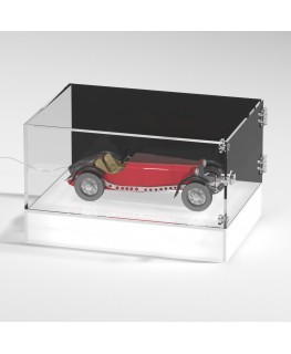 E-1167 TEC-X - Personalizzabile - Teca espositiva da banco con base opal illuminata a led e parte superiore in plexiglass tra...