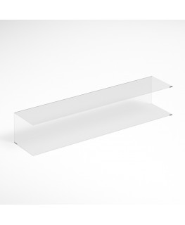 E-1186 PAR-D - Parafiato parasputi in plexiglass trasparente per alimenti - Misure: 120x25x H22 cm