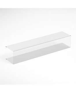 E-1186 PAR-D - Parafiato parasputi in plexiglass trasparente per alimenti - Misure: 120x25x H22 cm