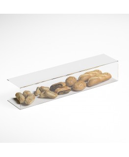 E-1186 PAR-D - Parafiato parasputi in plexiglass trasparente per alimenti - Misure: 120x25x H22 cm