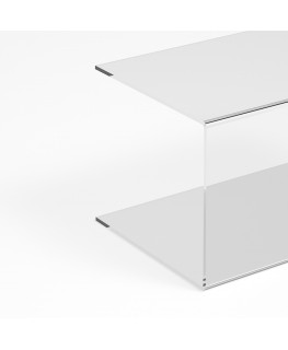 E-1186 PAR-D - Parafiato parasputi in plexiglass trasparente per alimenti - Misure: 120x25x H22 cm