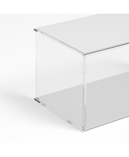 E-1190 PAR-B - Parafiato parasputi in plexiglass trasparente per alimenti con pannelli laterali - Misure: 60x25x H22 cm