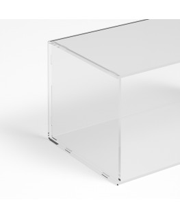 E-1190 PAR-B - Parafiato parasputi in plexiglass trasparente per alimenti con pannelli laterali - Misure: 60x25x H22 cm