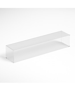 E-1190 PAR-D - Parafiato parasputi in plexiglass trasparente per alimenti con pannelli laterali - Misure: 120x25x H22 cm