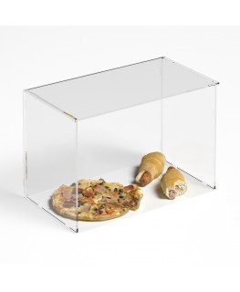 E-1191 PAR-A - Parafiato parasputi in plexiglass trasparente per alimenti con pannelli laterali - Misure: 45x25x H30 cm