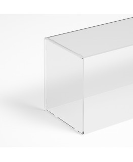 E-1191 PAR-B - Parafiato parasputi in plexiglass trasparente per alimenti con pannelli laterali - Misure: 60x25x H30 cm