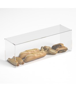 E-1191 PAR-C - Parafiato parasputi in plexiglass trasparente per alimenti con pannelli laterali - Misure: 90x25x H30 cm