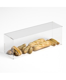 E-1191 PAR-C - Parafiato parasputi in plexiglass trasparente per alimenti con pannelli laterali - Misure: 90x25x H30 cm