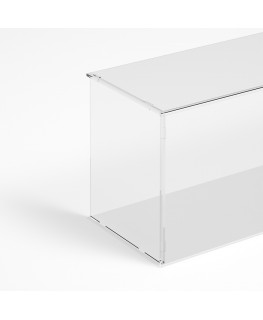 E-1191 PAR-D - Parafiato parasputi in plexiglass trasparente per alimenti con pannelli laterali - Misure: 120x25x H30 cm