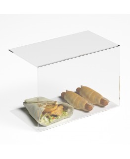 E-1187 PAR-A - Parafiato parasputi in plexiglass trasparente per alimenti - Misure: 45x25x H30 cm
