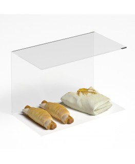 E-1187 PAR-A - Parafiato parasputi in plexiglass trasparente per alimenti - Misure: 45x25x H30 cm