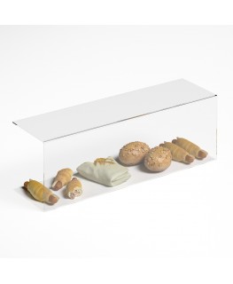 E-1187 PAR-C - Parafiato parasputi in plexiglass trasparente per alimenti - Misure: 90x25x H30 cm