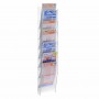 Transparent plexiglass wall-mounted display for betting slips and scratch cards