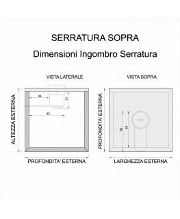 E-1229 TEC-X - Personalizzabile - Teca espositiva in plexiglass trasparente da banco smontabile con sportello superiore con c...