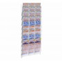 Transparent plexiglass wall-mounted display for betting slips and scratch cards