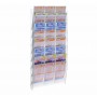Transparent plexiglass wall-mounted display for betting slips and scratch cards