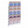 Transparent plexiglass wall-mounted display for betting slips and scratch cards