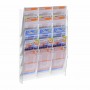 Transparent plexiglass wall-mounted display for betting slips and scratch cards
