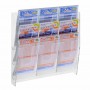 Transparent plexiglass wall-mounted display for betting slips and scratch cards