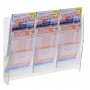 Transparent plexiglass wall-mounted display for betting slips and scratch cards